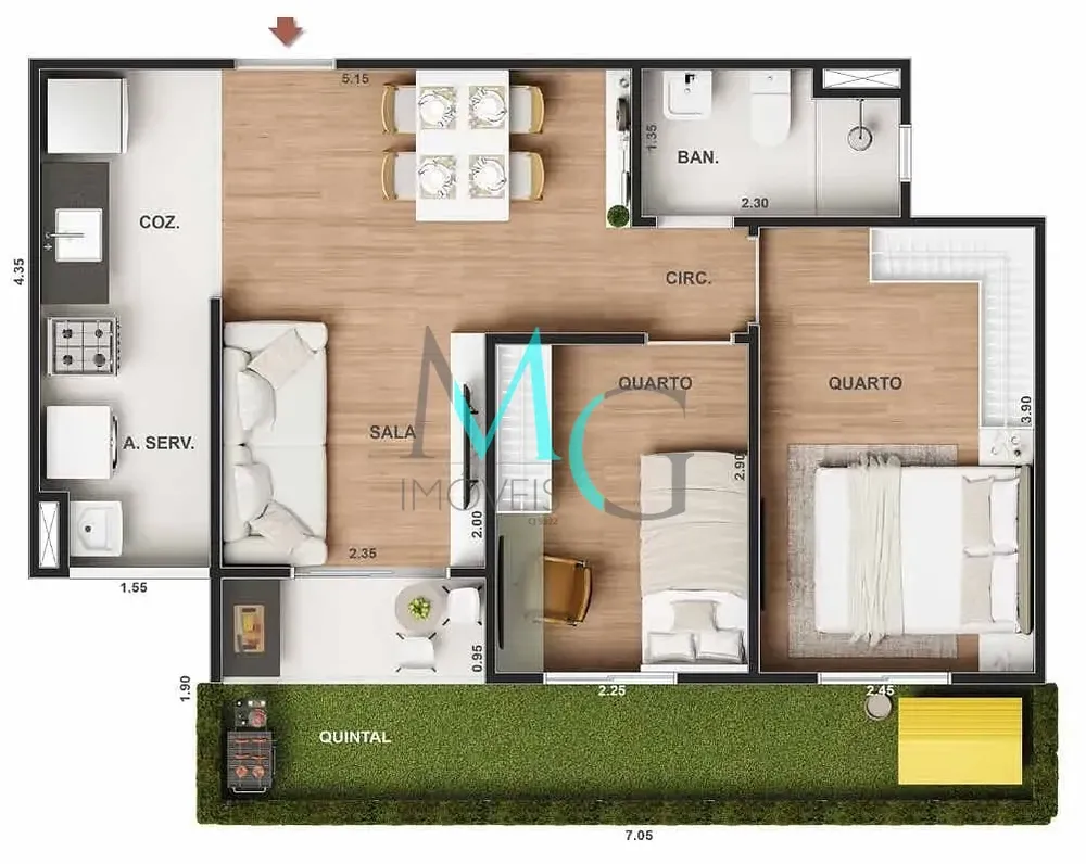 Apartamento, 2 quartos, 50 m² - Foto 23