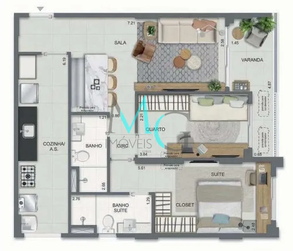 Apartamento, 2 quartos, 70 m² - Foto 34