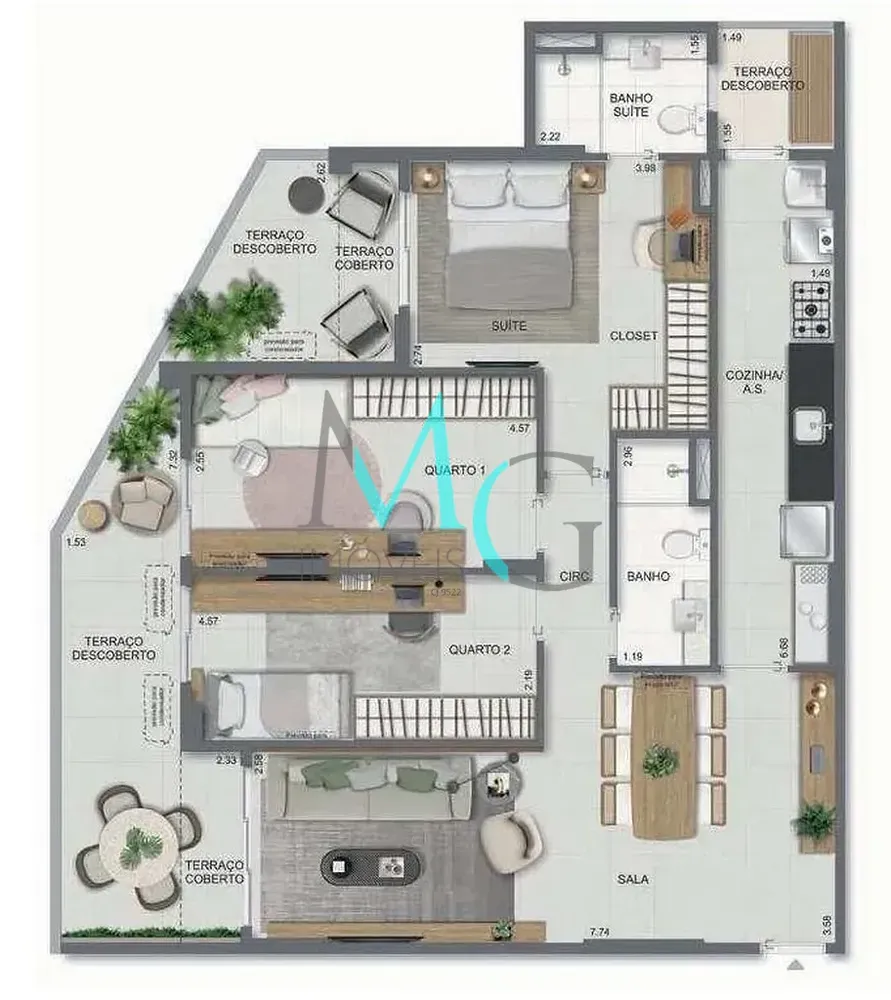 Apartamento, 2 quartos, 70 m² - Foto 42