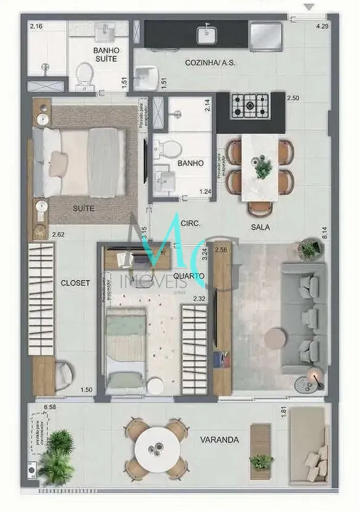Apartamento, 2 quartos, 70 m² - Foto 33