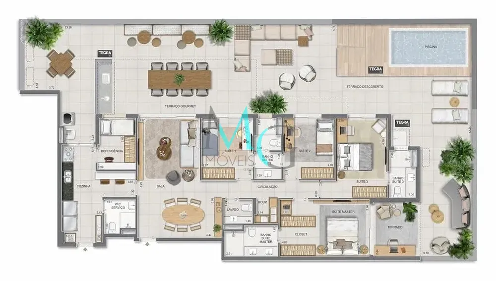 Apartamento, 3 quartos, 225 m² - Foto 37