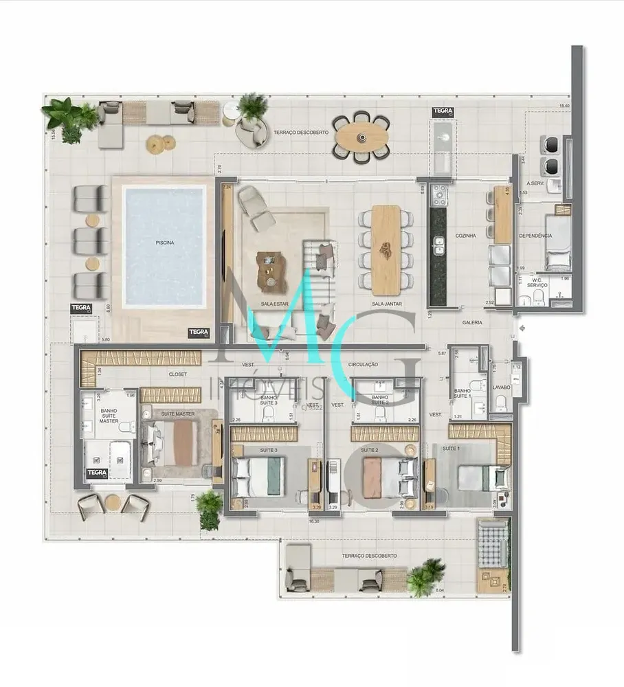 Apartamento, 3 quartos, 225 m² - Foto 137