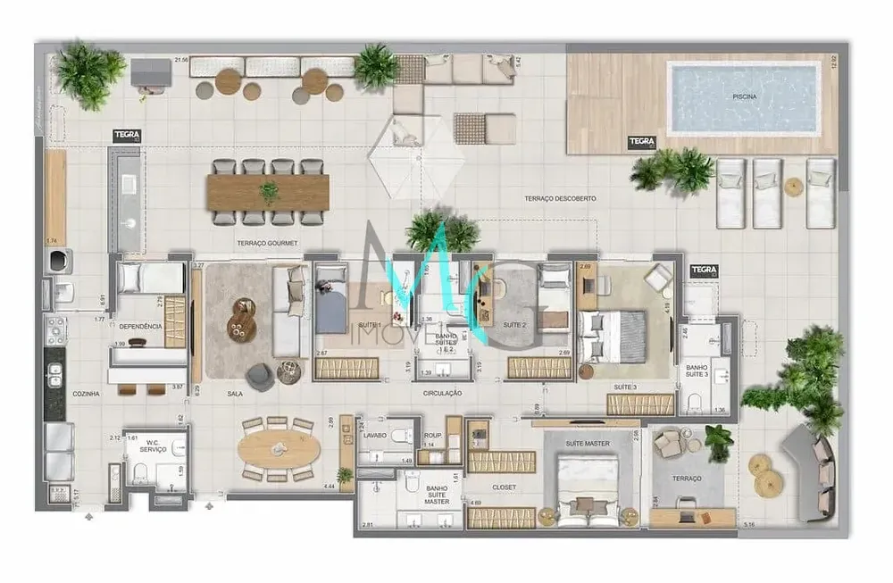 Apartamento, 3 quartos, 225 m² - Foto 1