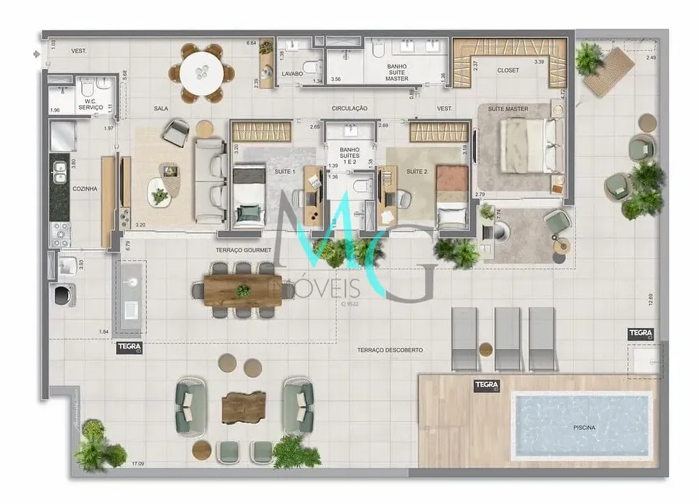 Apartamento, 3 quartos, 225 m² - Foto 121