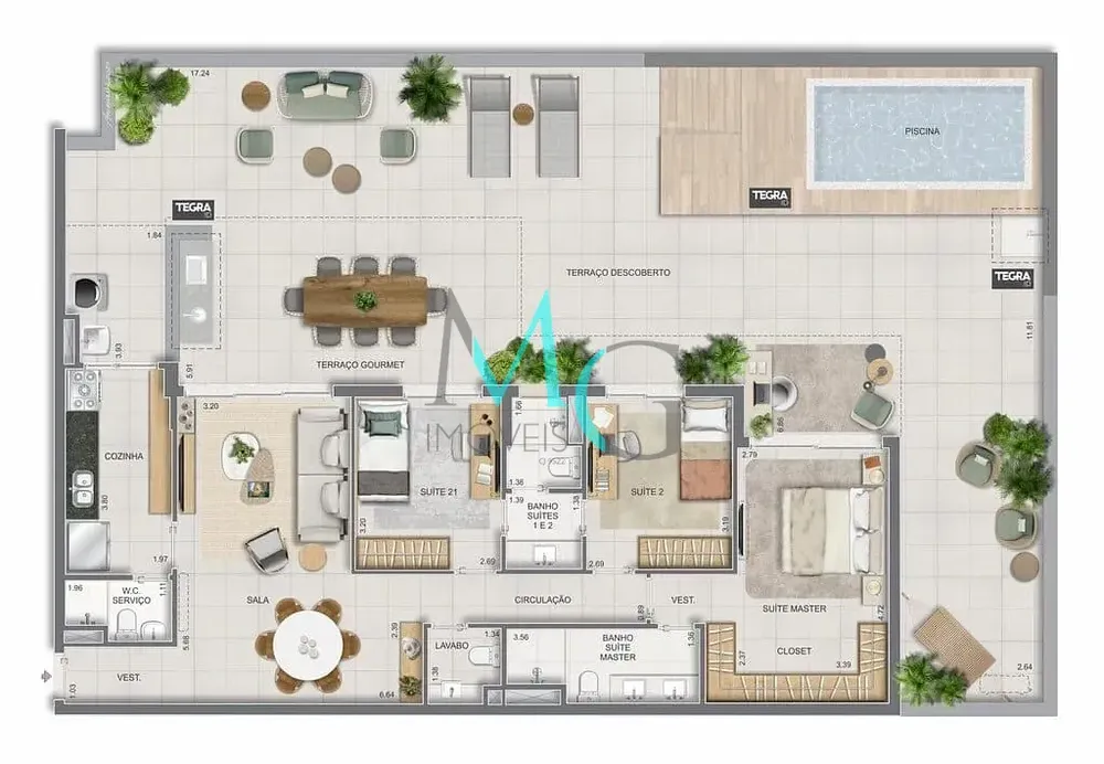 Apartamento, 3 quartos, 225 m² - Foto 119