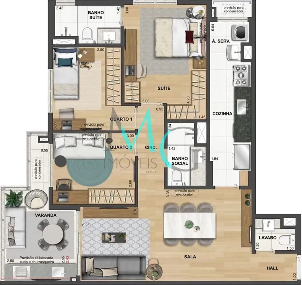 Apartamento, 3 quartos, 89 m² - Foto 28