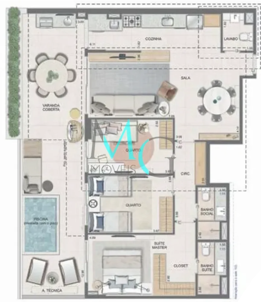 Apartamento, 3 quartos, 106 m² - Foto 23