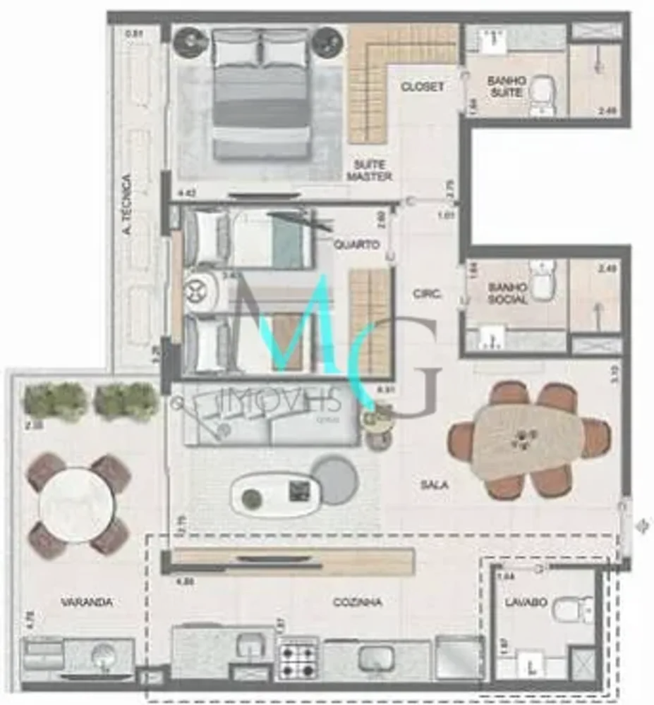 Apartamento, 3 quartos, 106 m² - Foto 75