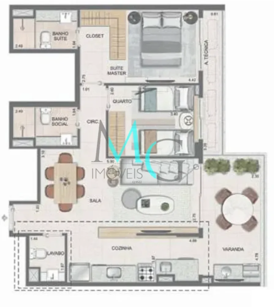 Apartamento, 3 quartos, 106 m² - Foto 79