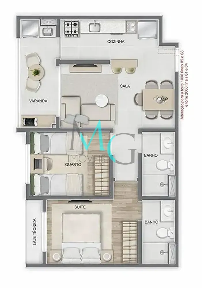 Apartamento, 3 quartos, 74 m² - Foto 41