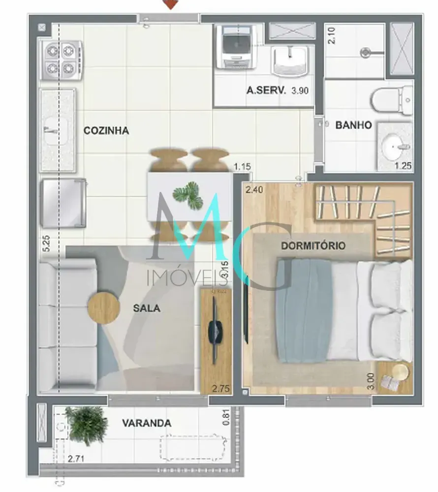 Apartamento, 1 quarto, 33 m² - Foto 29