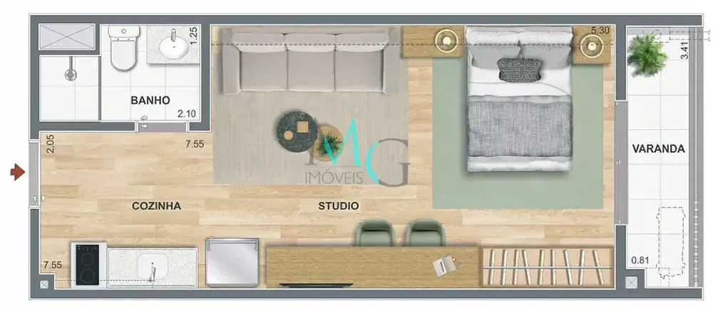 Apartamento, 1 quarto, 33 m² - Foto 28