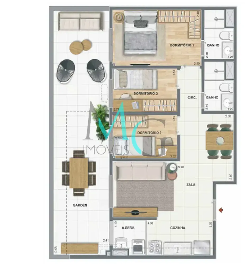 Apartamento, 1 quarto, 33 m² - Foto 36