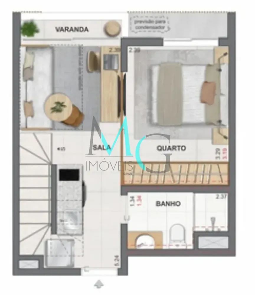 Cobertura, 1 quarto, 70 m² - Foto 29