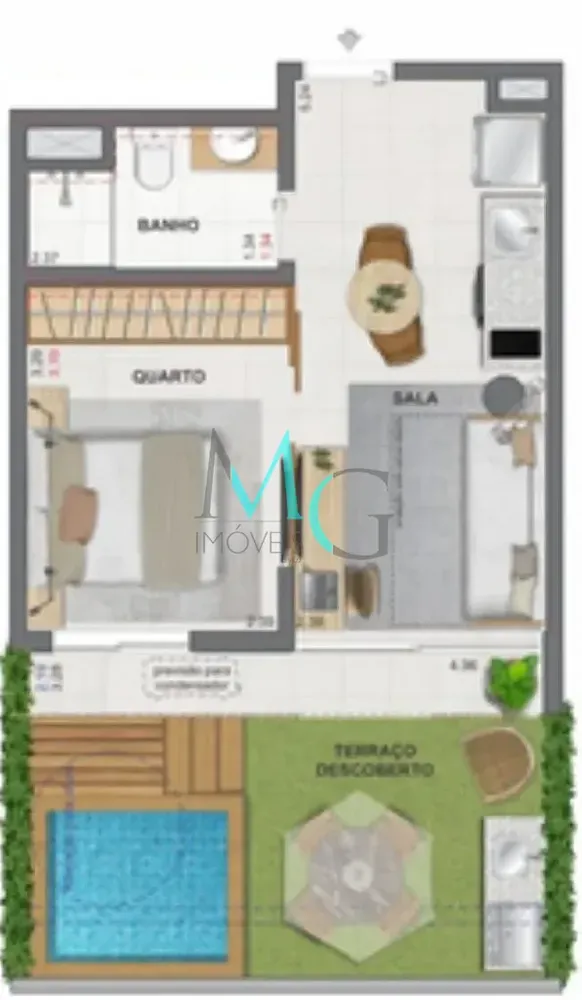Cobertura, 1 quarto, 70 m² - Foto 26