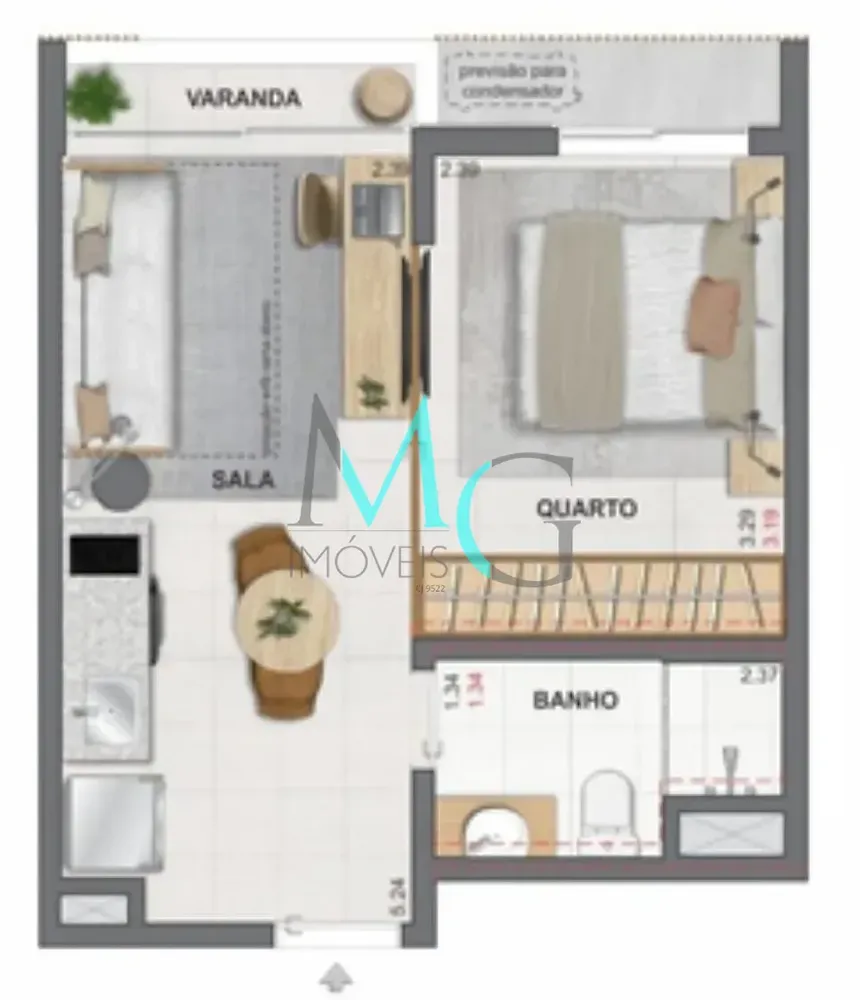 Cobertura, 1 quarto, 70 m² - Foto 23