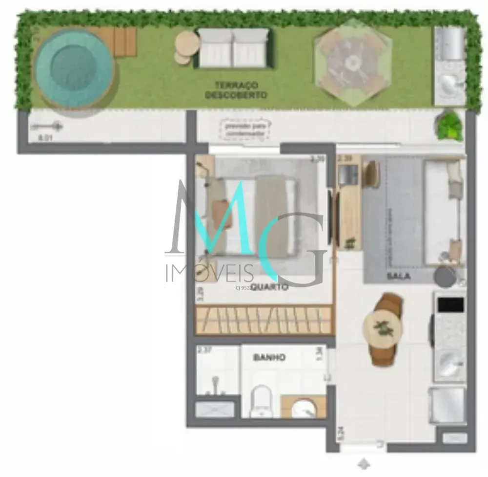 Cobertura, 1 quarto, 70 m² - Foto 27