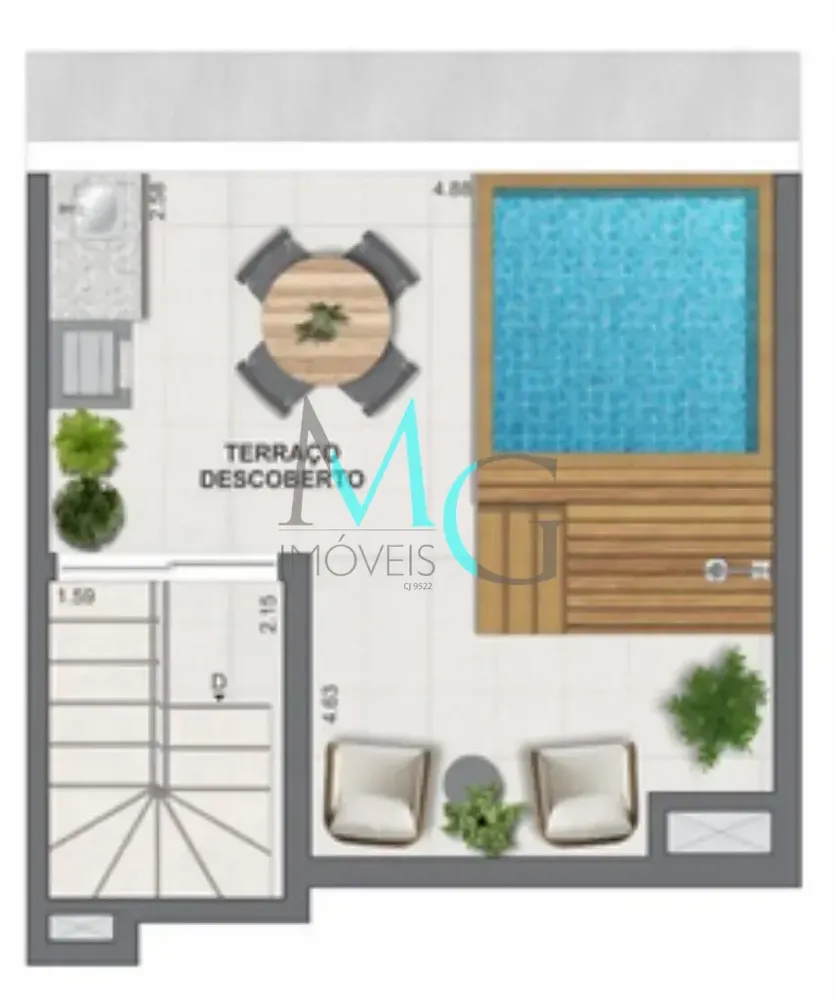 Cobertura, 1 quarto, 70 m² - Foto 32