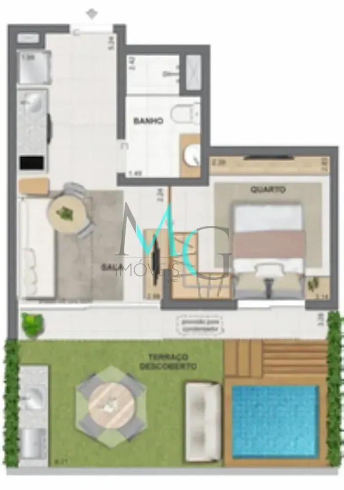 Cobertura, 1 quarto, 70 m² - Foto 28