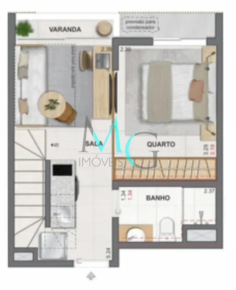Cobertura, 1 quarto, 70 m² - Foto 31