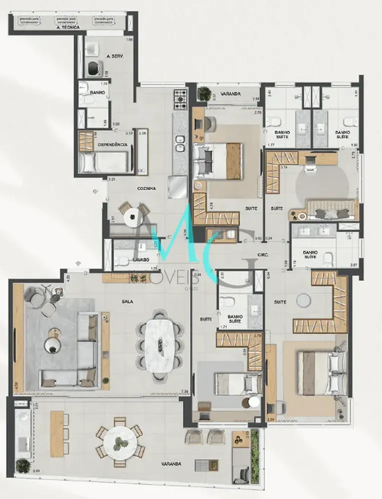 Cobertura, 4 quartos, 321 m² - Foto 61