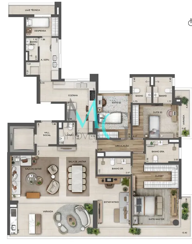 Apartamento, 4 quartos, 194 m² - Foto 59