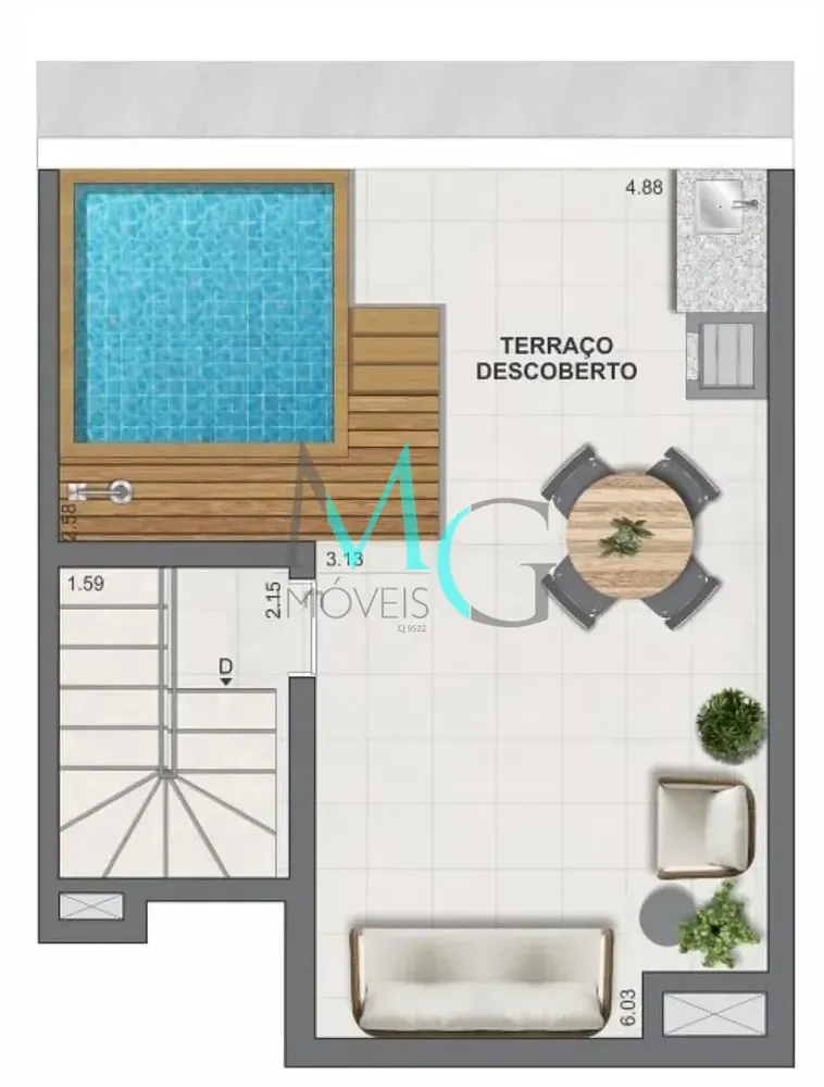 Apartamento, 1 quarto, 39 m² - Foto 35