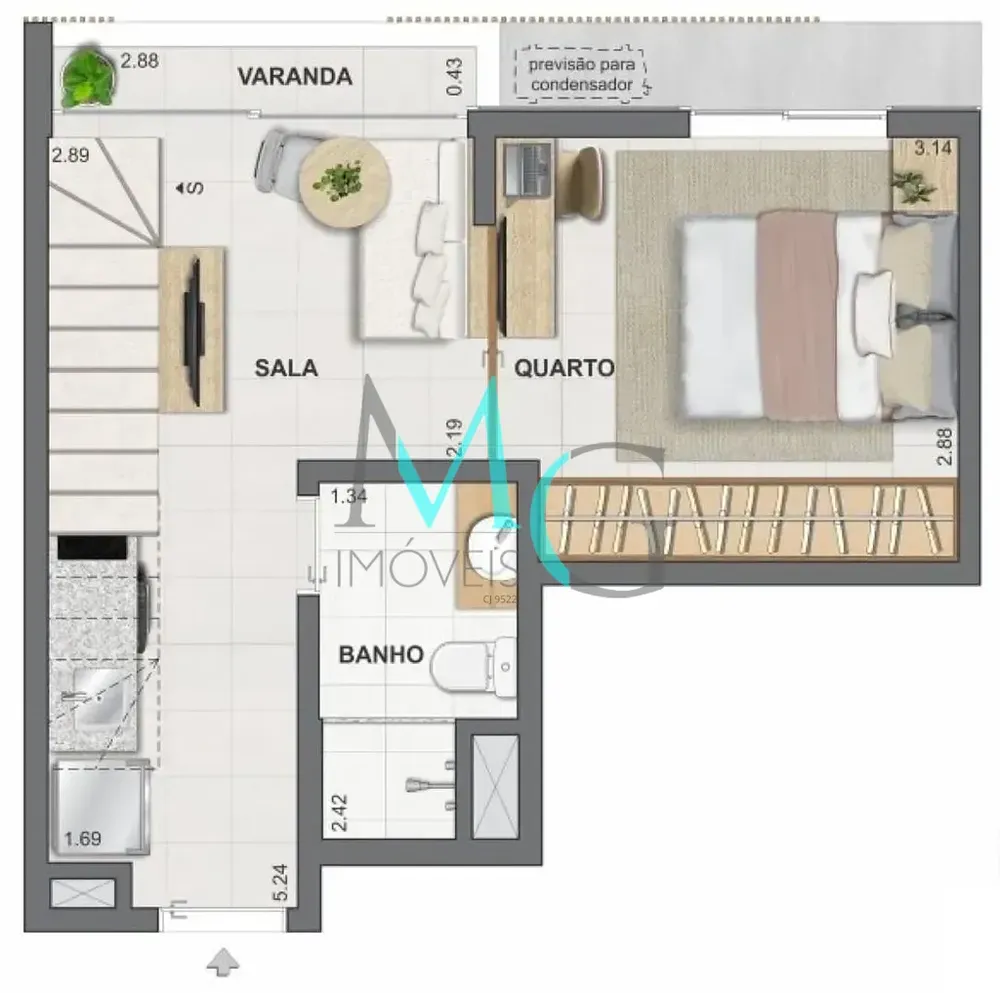 Apartamento, 1 quarto, 39 m² - Foto 36