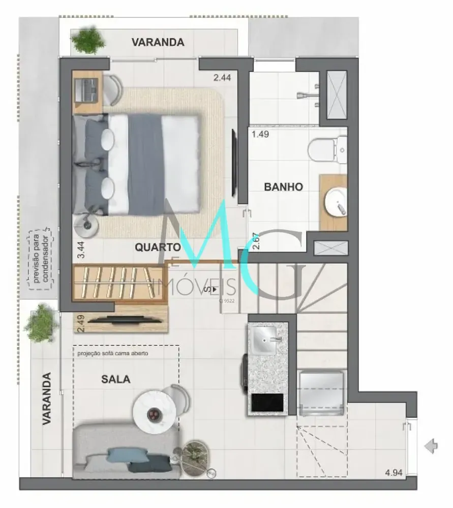 Apartamento, 1 quarto, 39 m² - Foto 38