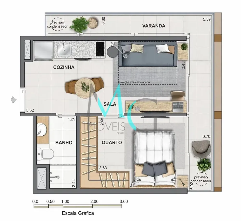 Apartamento, 2 quartos, 50 m² - Foto 22