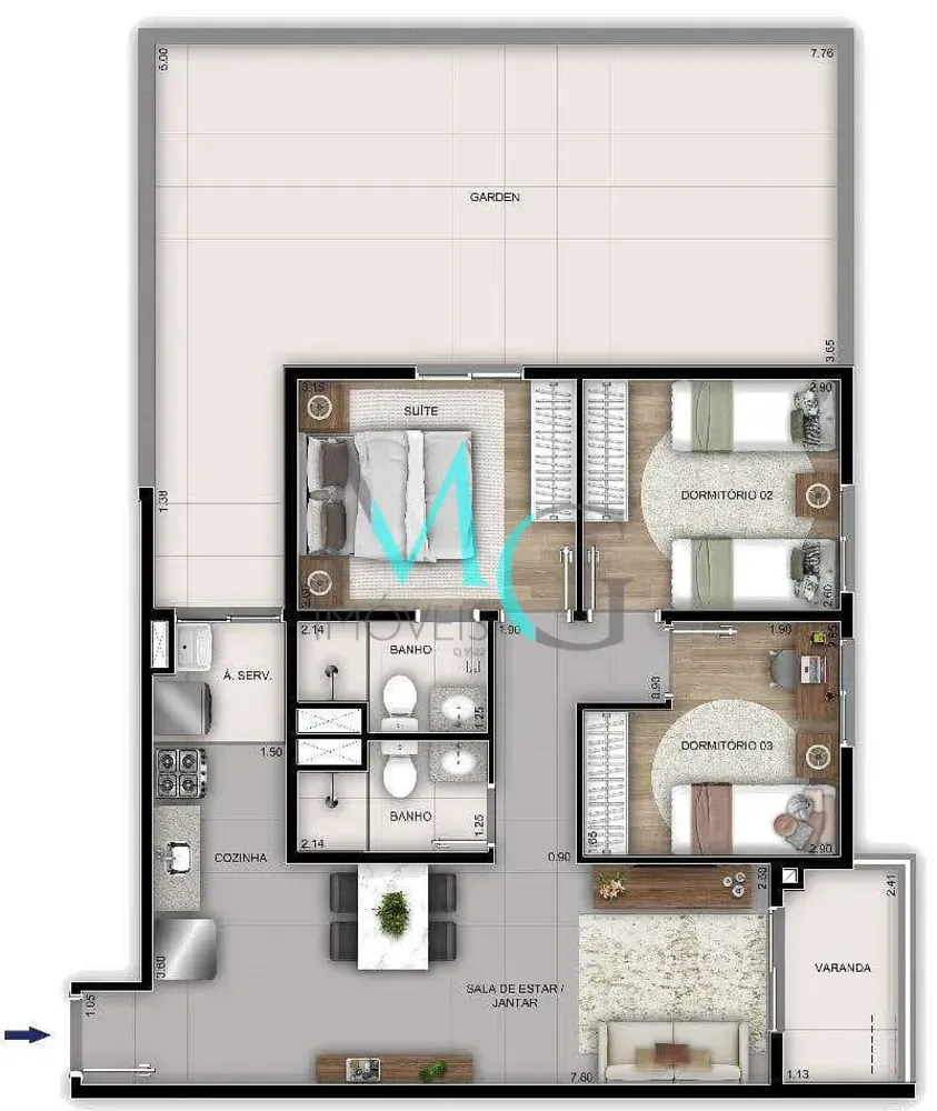 Apartamento, 2 quartos, 97 m² - Foto 15