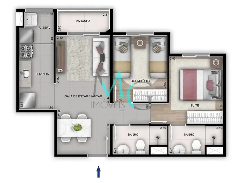 Apartamento, 2 quartos, 51 m² - Foto 19