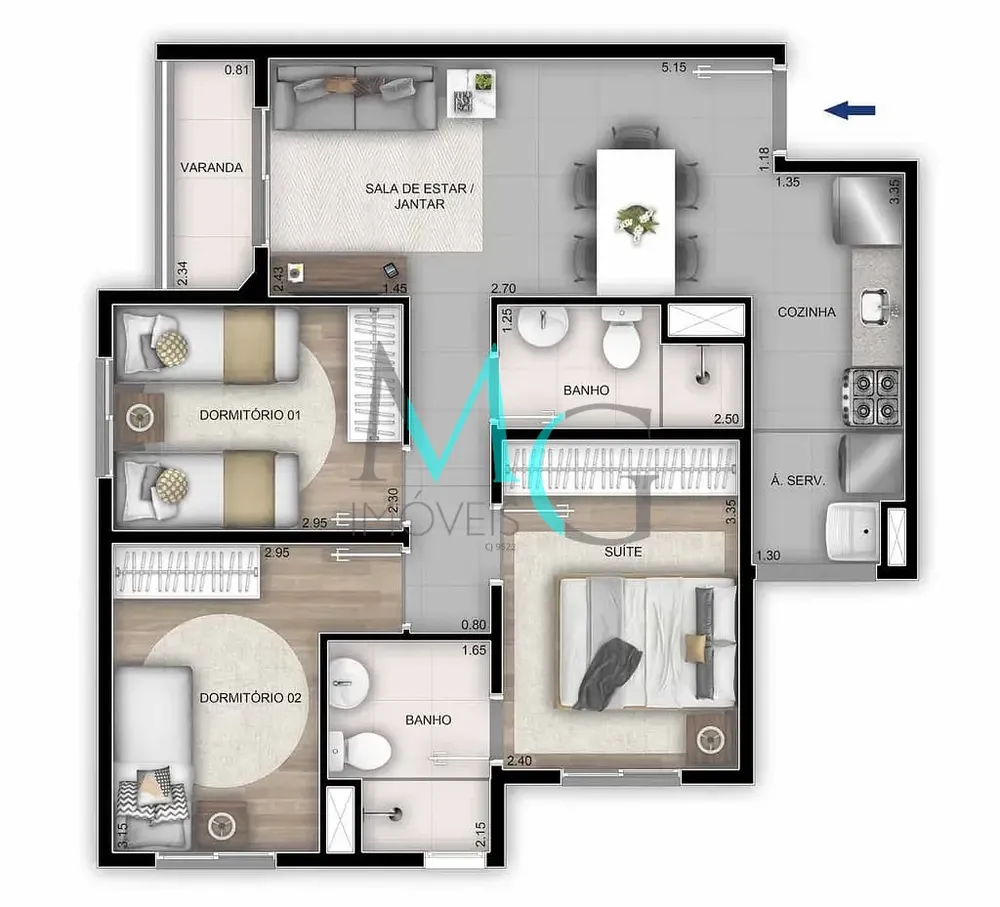 Apartamento, 2 quartos, 51 m² - Foto 20