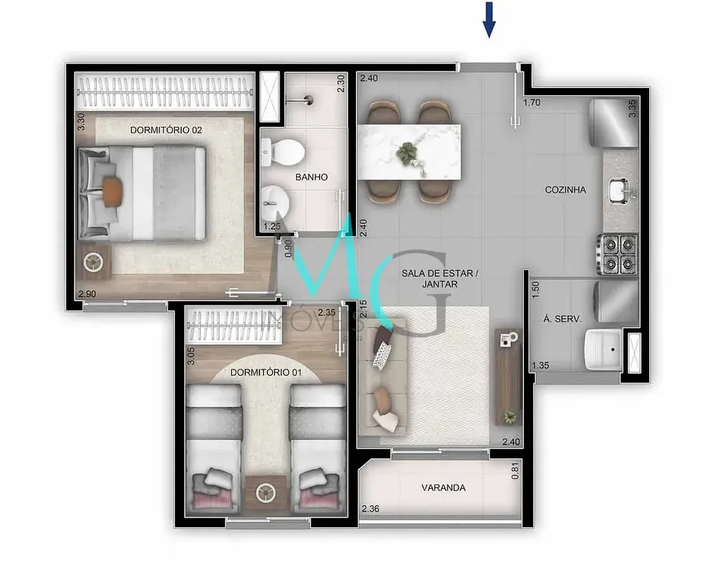 Apartamento, 2 quartos, 51 m² - Foto 18