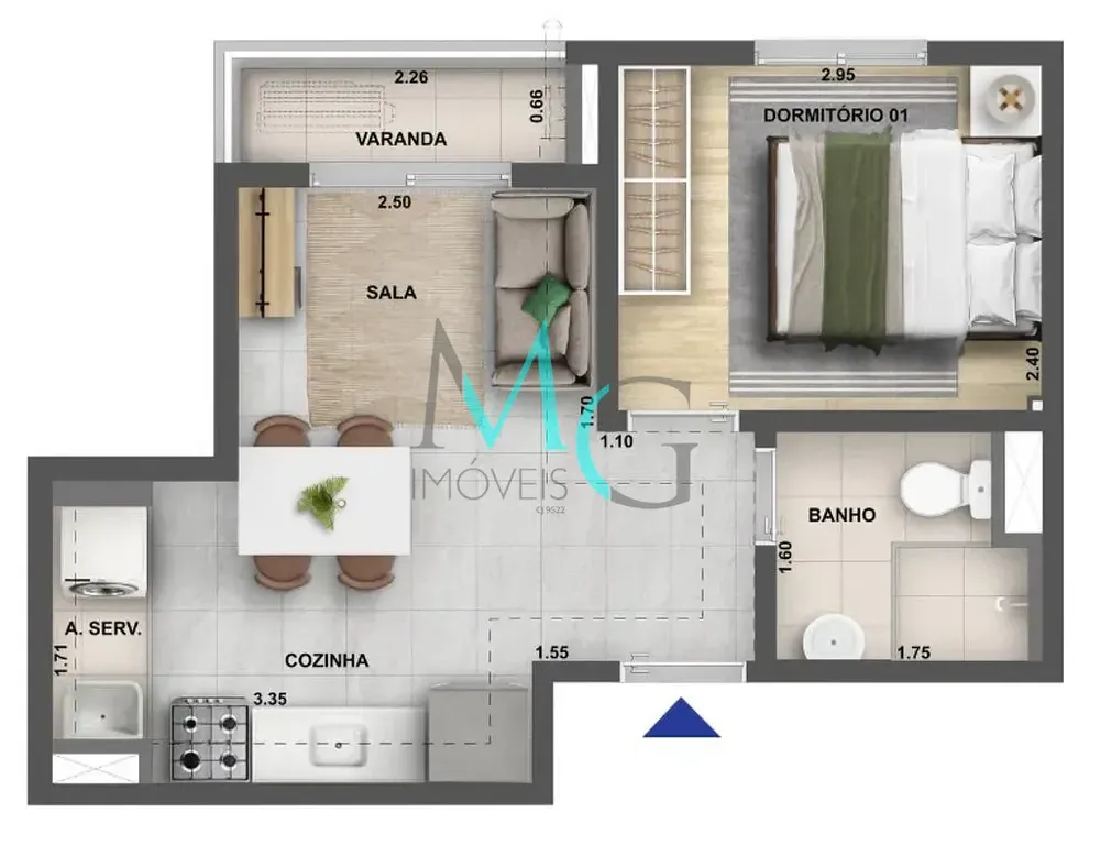Apartamento, 2 quartos, 35 m² - Foto 15