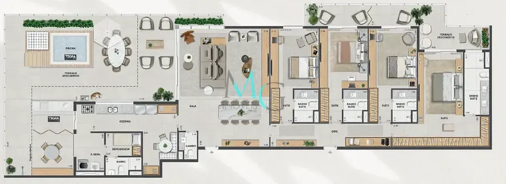 Apartamento, 4 quartos, 198 m² - Foto 65