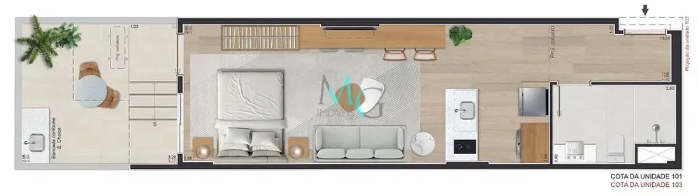Apartamento, 1 quarto, 53 m² - Foto 21