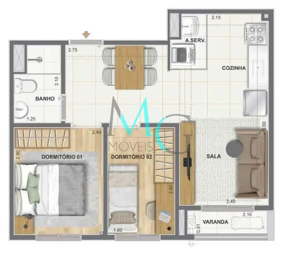 Apartamento, 1 quarto, 38 m² - Foto 26