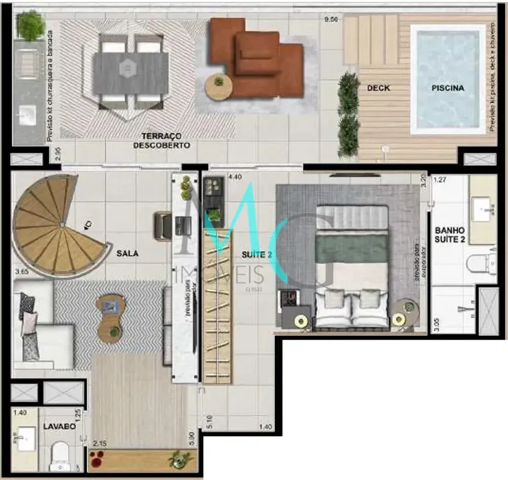 Cobertura, 2 quartos, 150 m² - Foto 35
