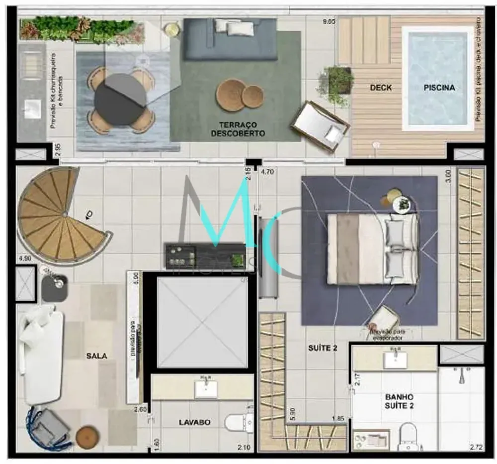 Cobertura, 2 quartos, 150 m² - Foto 37