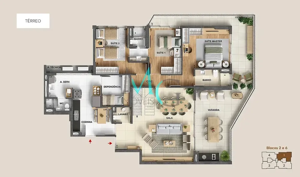 Cobertura, 4 quartos, 351 m² - Foto 7