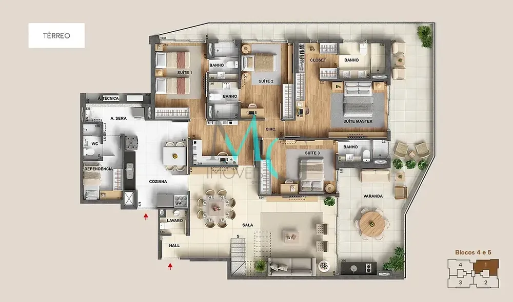 Cobertura, 4 quartos, 351 m² - Foto 6