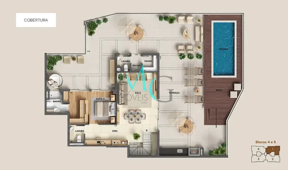 Cobertura, 4 quartos, 351 m² - Foto 8