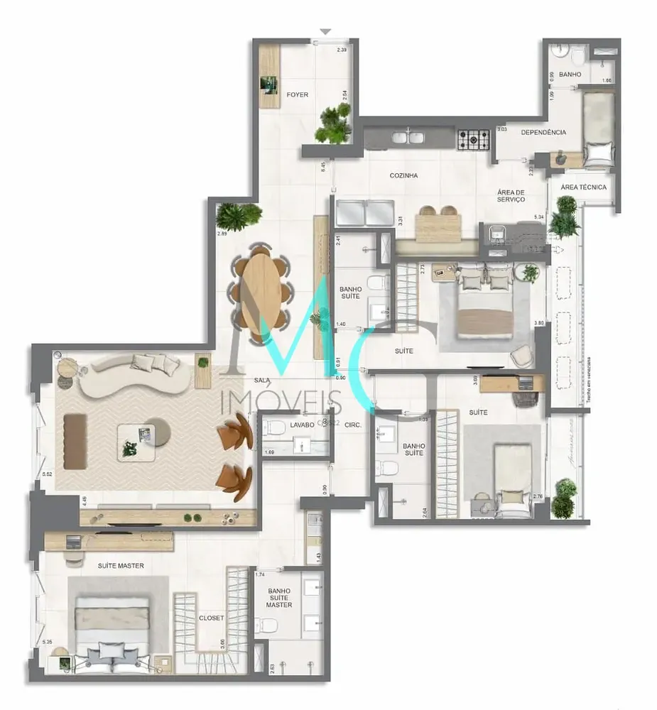 Apartamento, 3 quartos, 131 m² - Foto 90