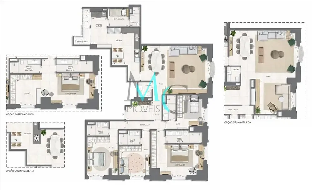 Apartamento, 3 quartos, 131 m² - Foto 61