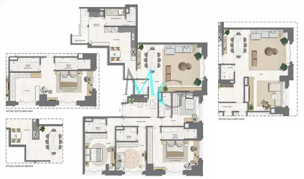 Apartamento, 3 quartos, 131 m² - Foto 112