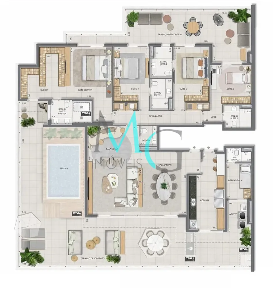 Cobertura, 4 quartos, 281 m² - Foto 146