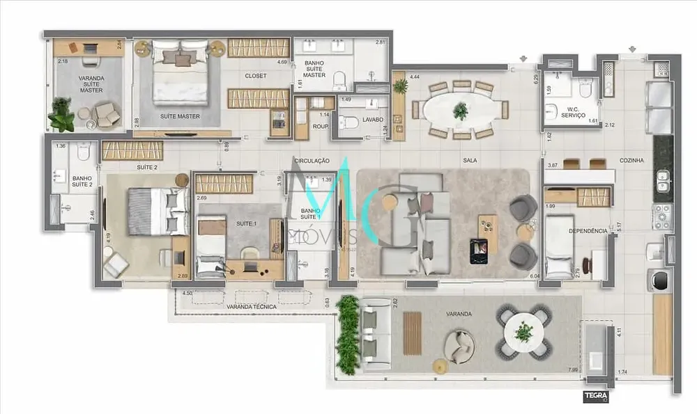 Cobertura, 4 quartos, 281 m² - Foto 3