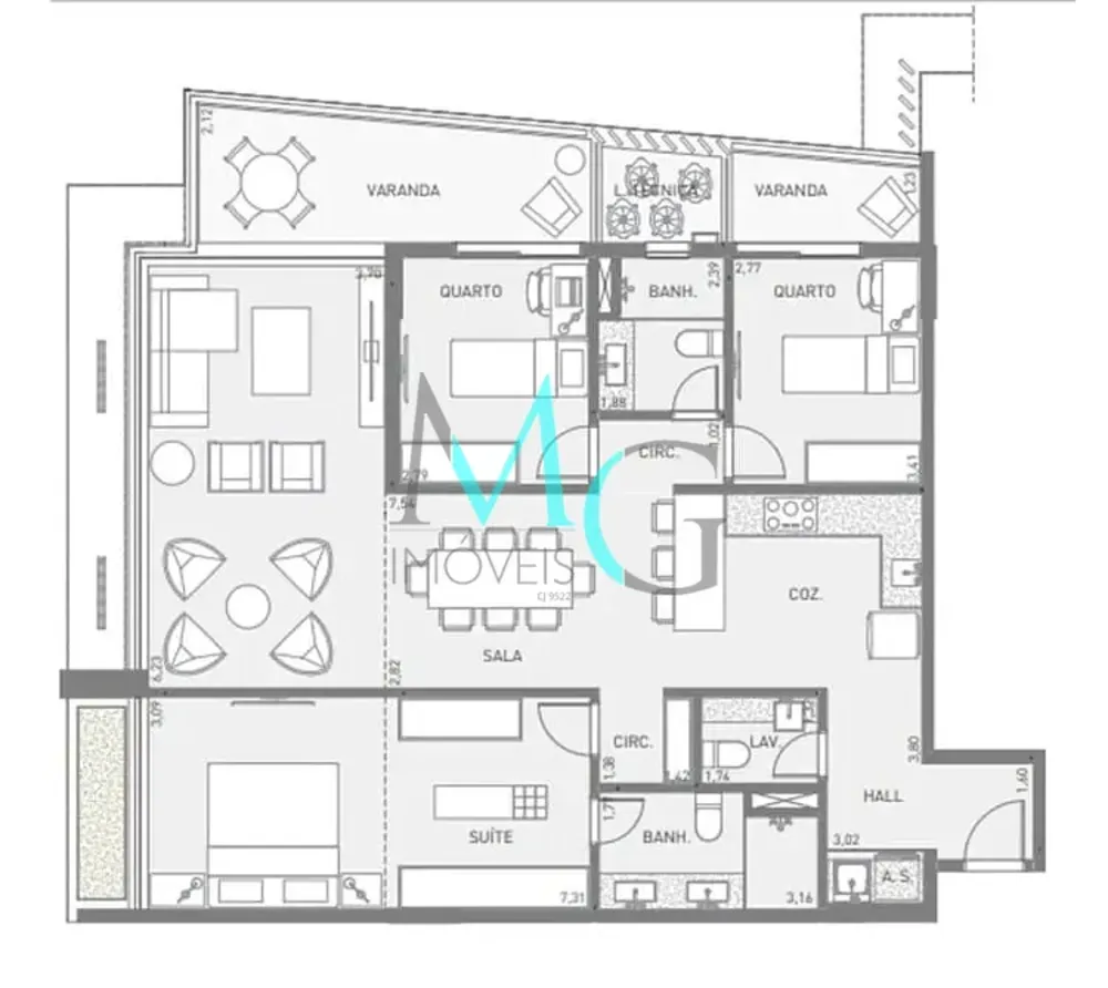 Apartamento, 3 quartos, 100 m² - Foto 20