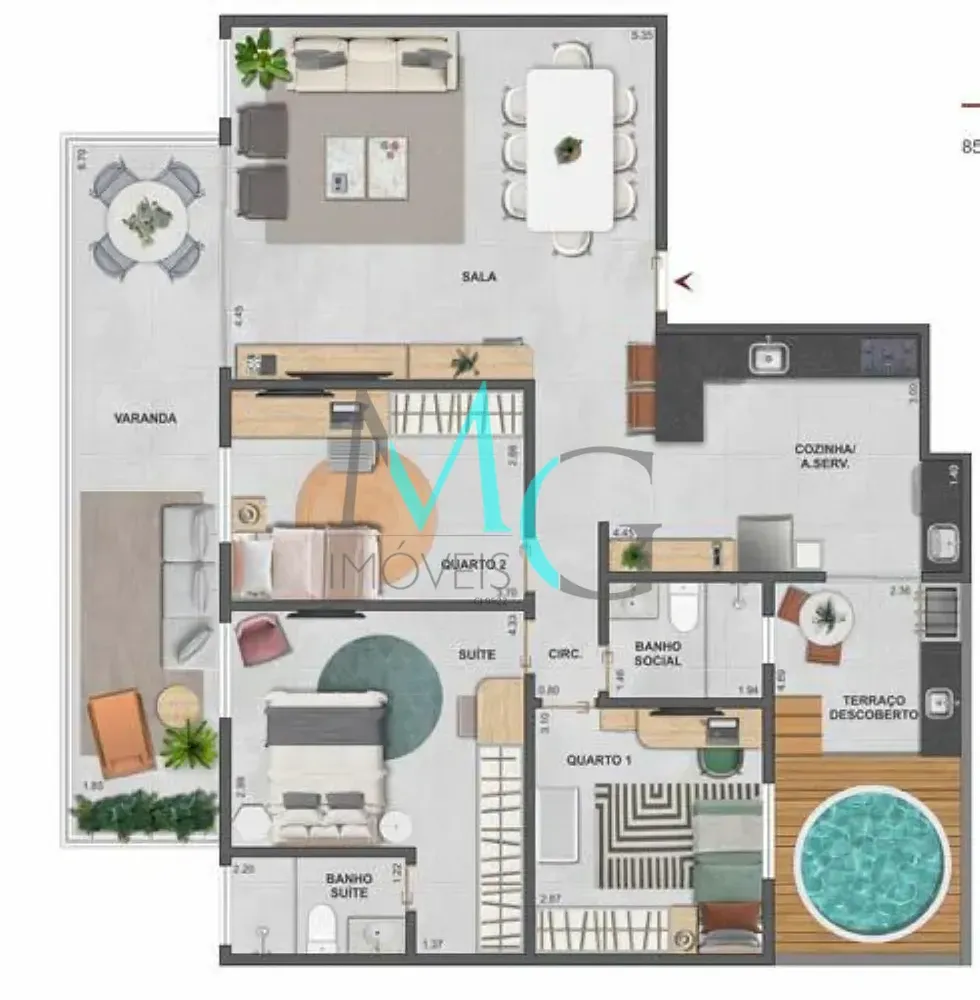 Cobertura, 3 quartos, 165 m² - Foto 17